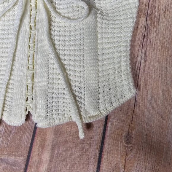 12th Tribe Amalfi Ivory Crochet Halter Tie Top Structured Boho Festival Size S - Picture 3 of 10